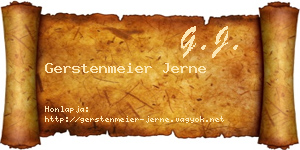 Gerstenmeier Jerne névjegykártya